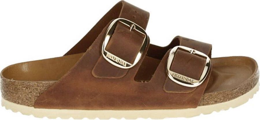 Birkenstock ssandalen Arizona Big Buckle Natural Leather Oiled Etroit Bruin - Foto 5