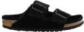 Birkenstock Arizona Shearling Veloursleder Suede Narrow Pantoffels Black - Zwart