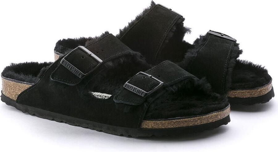 Birkenstock Arizona Shearling Slippers Black Narrow fit | Zwart | Suède - Foto 9