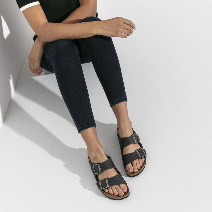 Birkenstock Arizona FL WB Narrow Unisex Slippers Black - Foto 2