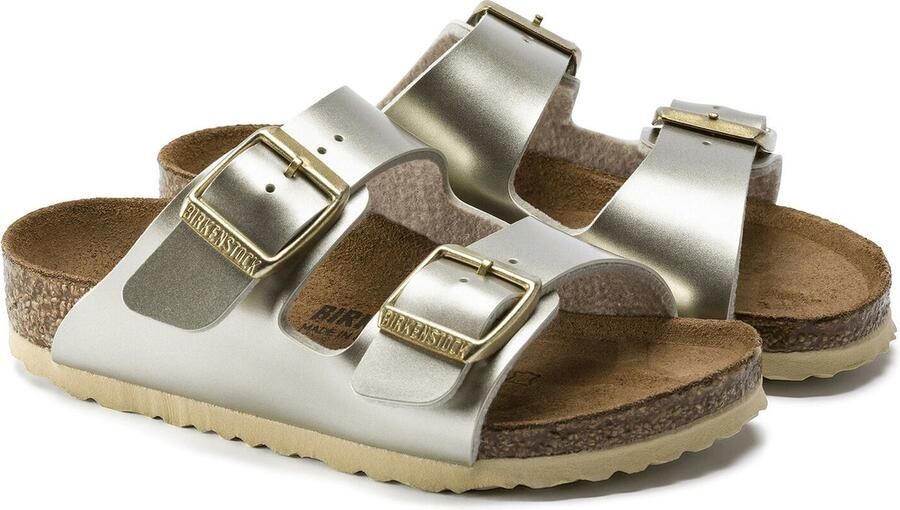 Birkenstock Arizona Kids Slippers Electric Metallic Gold Narrow fit | Goud | Imitatieleer - Foto 5