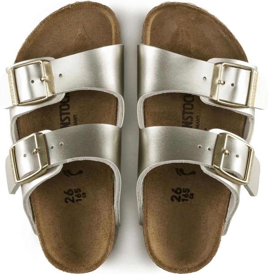 Birkenstock Arizona Kids Slippers Electric Metallic Gold Narrow fit | Goud | Imitatieleer - Foto 2
