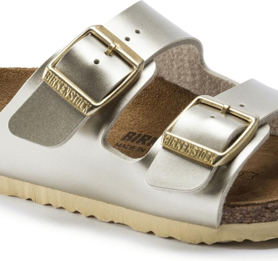 Birkenstock Arizona Kids Slippers Electric Metallic Gold Narrow fit | Goud | Imitatieleer - Foto 3