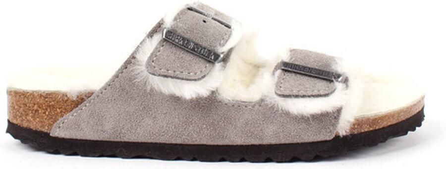 Birkenstock Arizona Shearling Slippers Stone Coin Narrow fit | Grijs | Suède - Foto 7