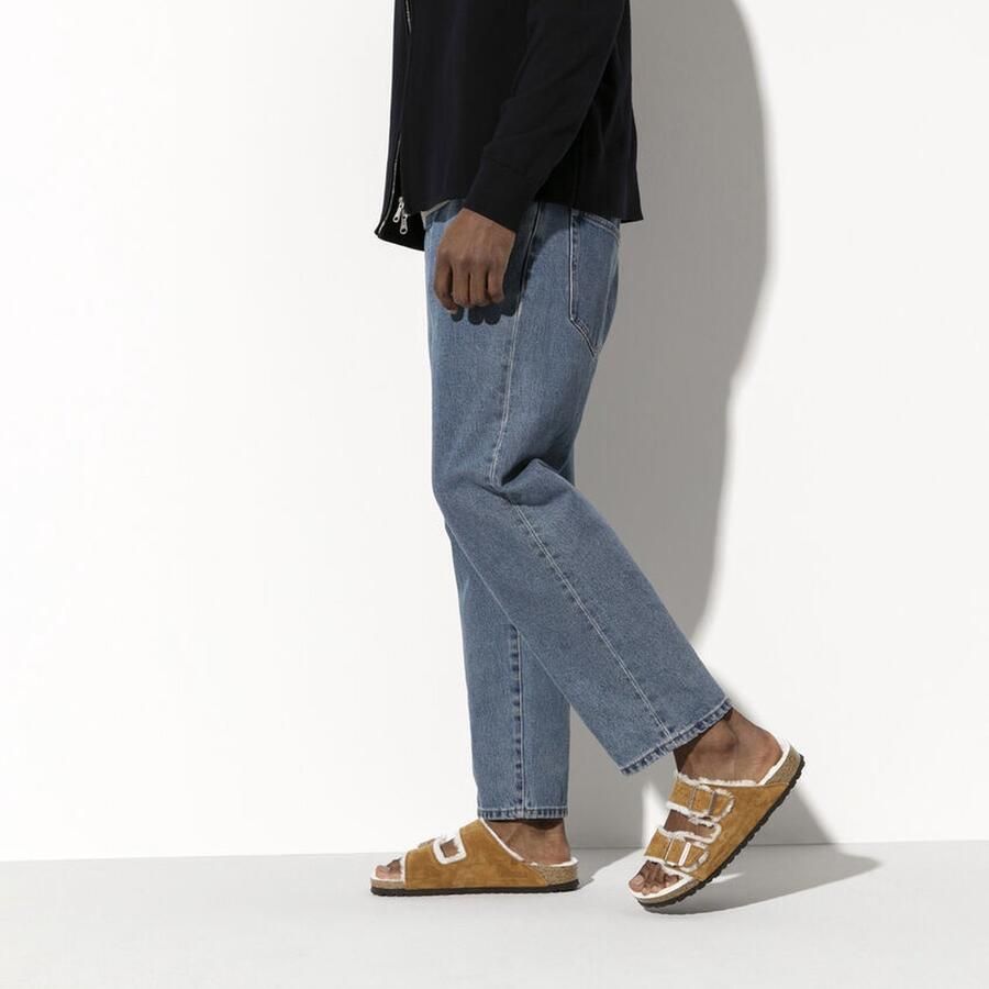 Birkenstock Arizona Shearling Slippers Mink Regular fit | Bruin | Suède - Foto 4