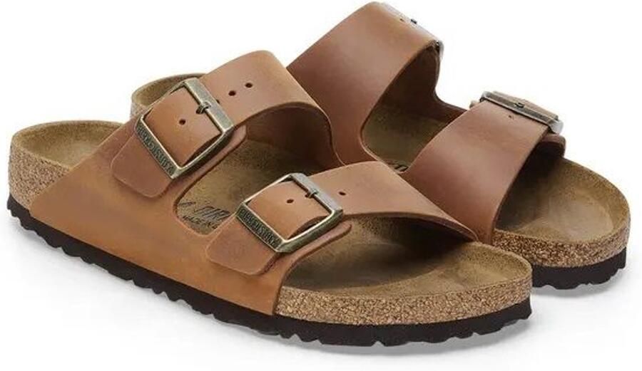 Birkenstock Arizona Natural Leather Oiled Narrow Fit Cognac