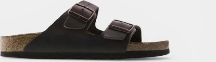 Birkenstock Platte sandalen Arizona Oiled Leather Habana
