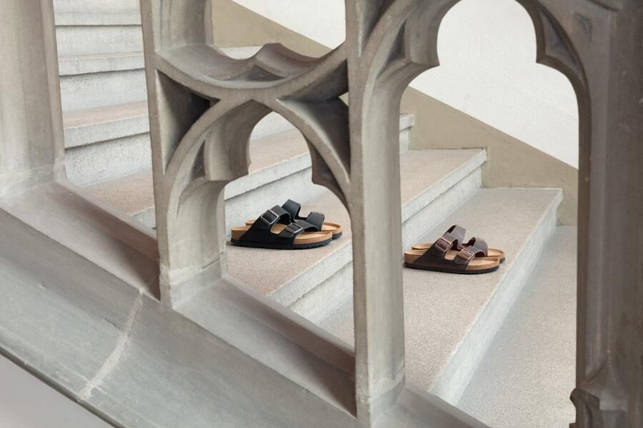 Birkenstock Arizona Oiled Leather Slippers Habana Bruin Unisex