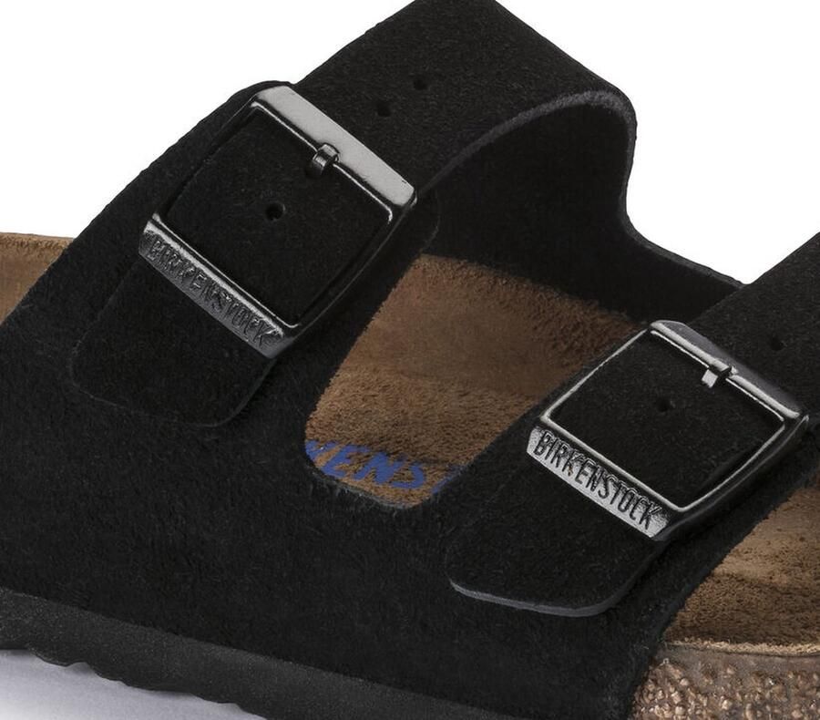 Birkenstock Arizona zwart suède zacht voetbed narrow sandalen uni (951323) - Foto 8
