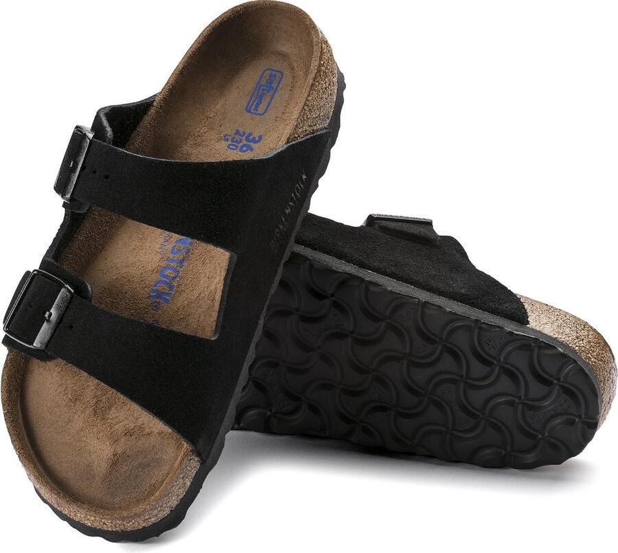 Birkenstock Arizona zwart suède zacht voetbed narrow sandalen uni (951323) - Foto 6