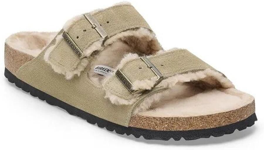 Birkenstock Arizona Shearling Slippers Stone Coin Narrow fit | Grijs | Suède - Foto 4