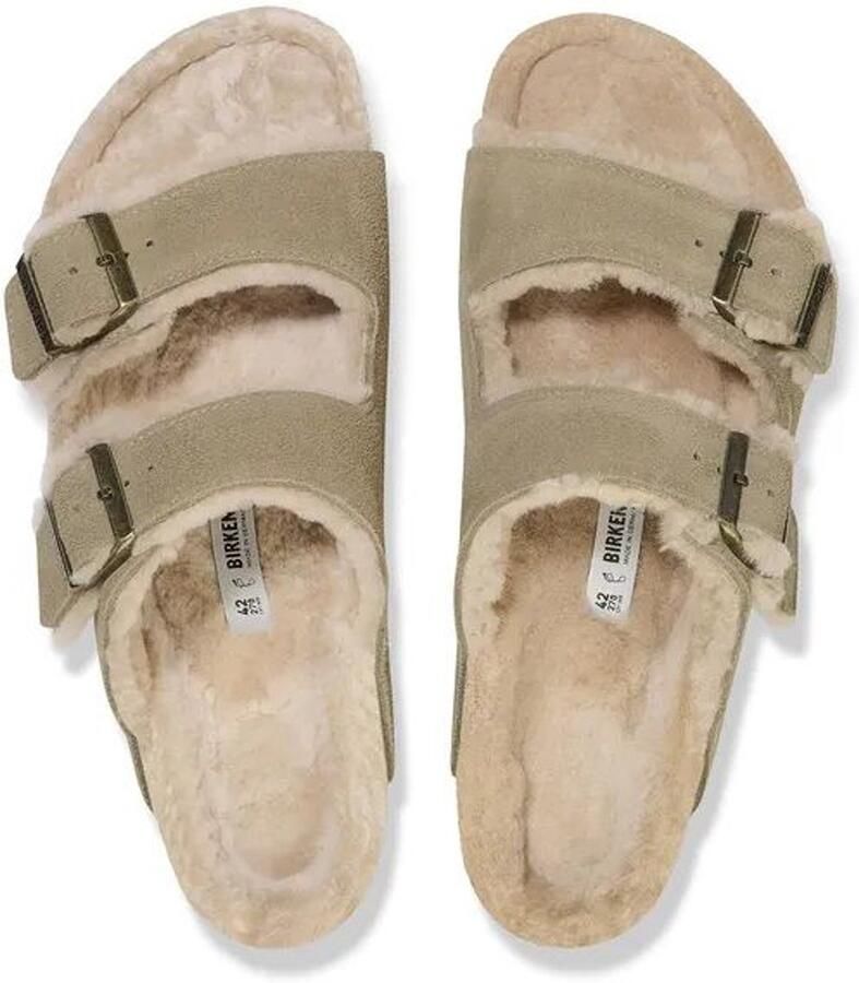 Birkenstock Arizona Shearling Slippers Stone Coin Narrow fit | Grijs | Suède - Foto 5