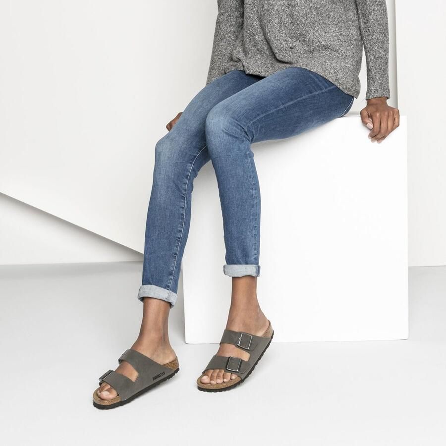 Birkenstock Arizona Slippers Emerald Green Narrow fit | Groen | Imitatieleer - Foto 3