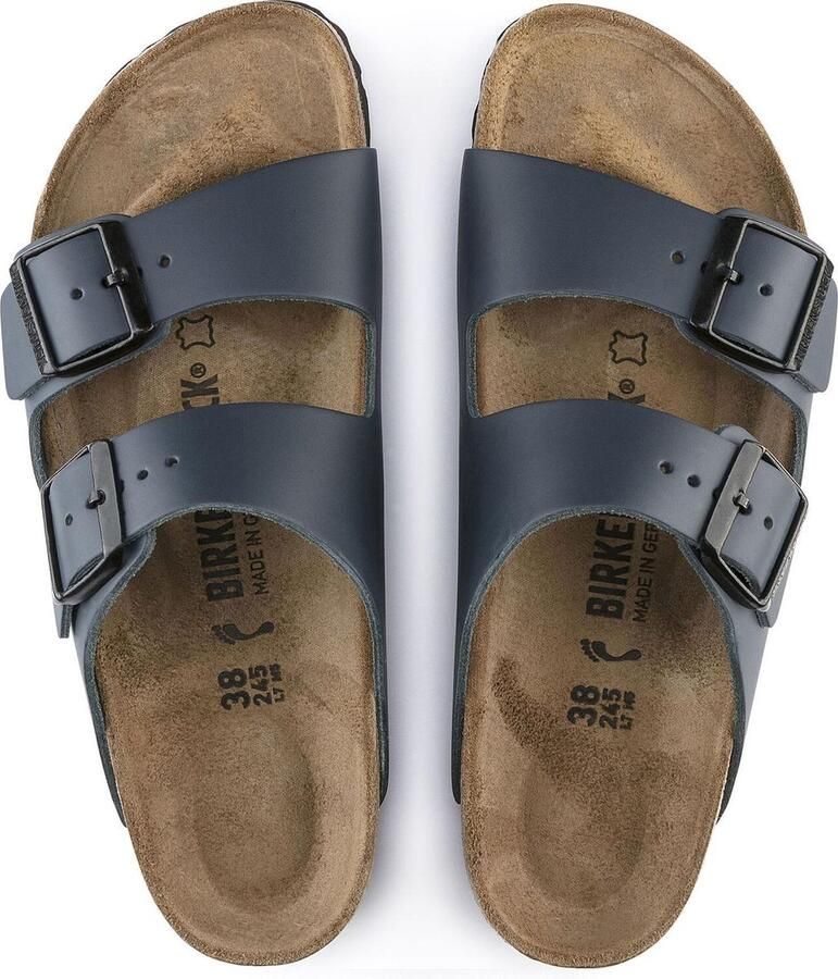 BIRKENSTOCK Muiltjes 'Pantolette Damen 51153 Glattleder in blau' blauw - Foto 2