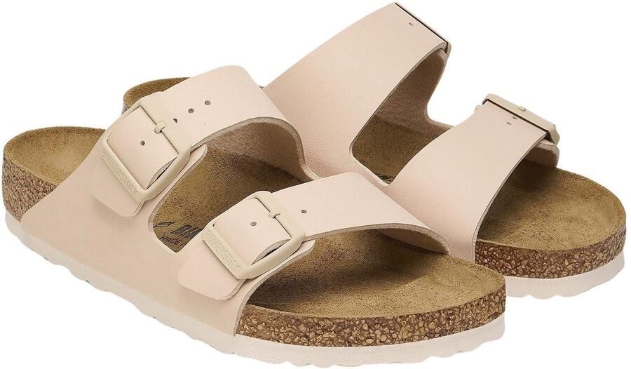BIRKENSTOCK Arizona Birko-Flor new beige narrow Beige Synthetisch Platte sandalen - Foto 5