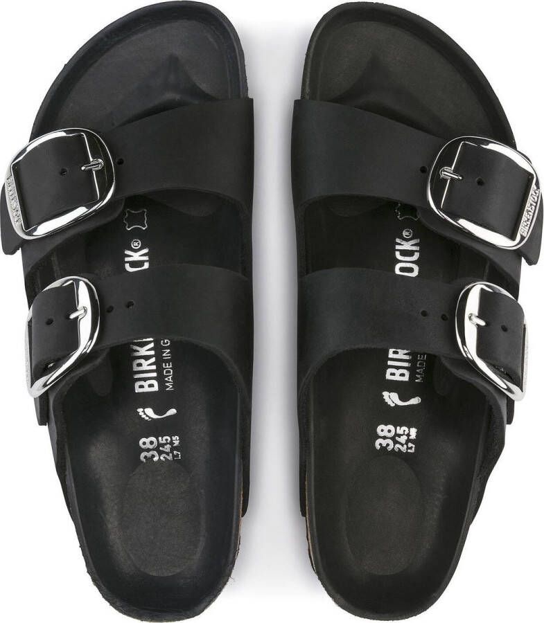 Birkenstock ssandalen Arizona Big Buckle Natural Leather Oiled Etroit Zwart - Foto 7