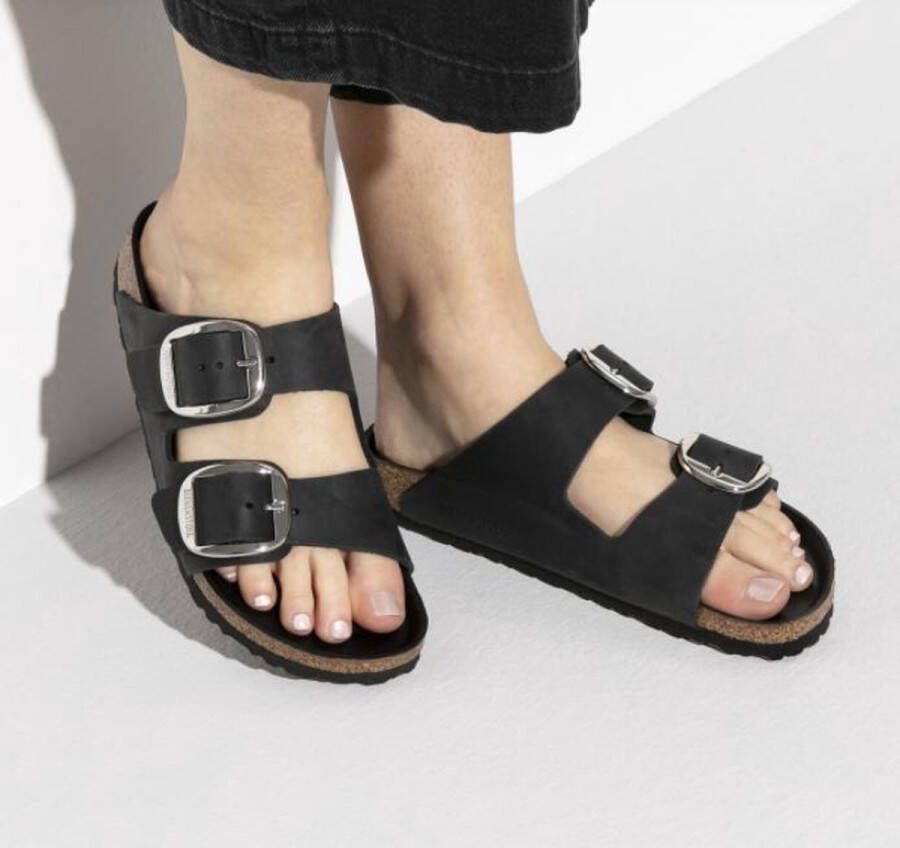Birkenstock ssandalen Arizona Big Buckle Natural Leather Oiled Etroit Zwart - Foto 5