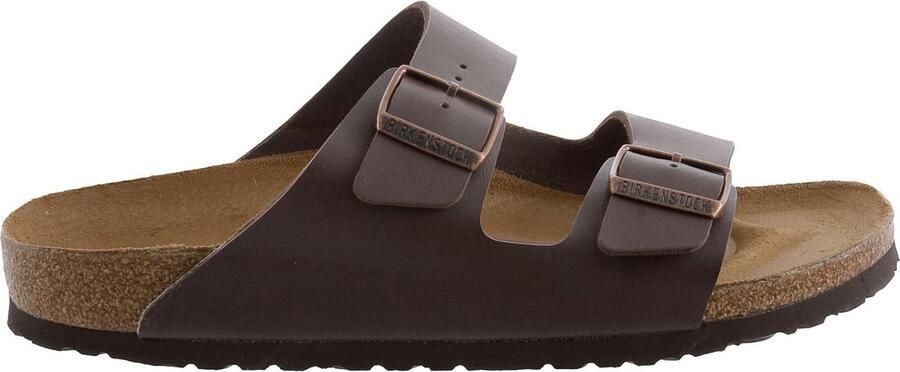 Birkenstock Platte sandalen Arizona Birko-Flor Narrow Dark Brown - Foto 10