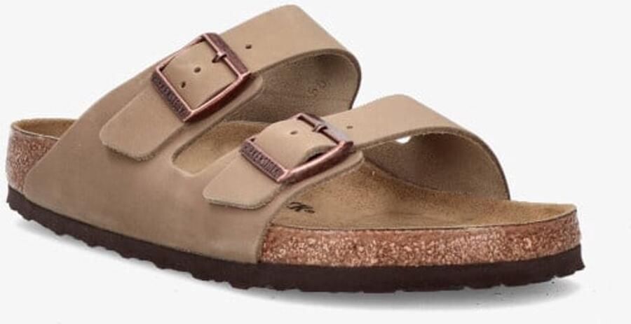Birkenstock Arizona Slippers Oiled Leather Tobacco Brown Normale Pasvorm Mannen - Foto 2