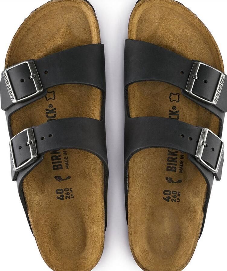 Birkenstock Arizona Slippers Black Narrow fit | Zwart | Nubuck - Foto 5