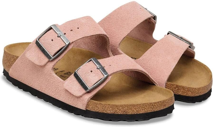 Birkenstock Narrow Arizona Suede Leather Pink Clay - Foto 2