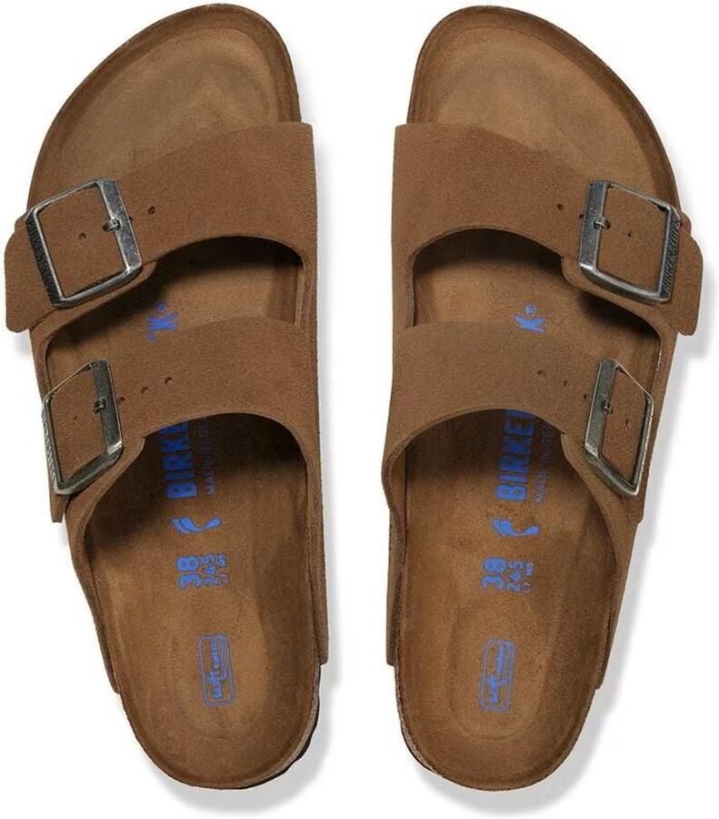 Birkenstock Arizona Soft Footbed Suede Leather Deark Tea