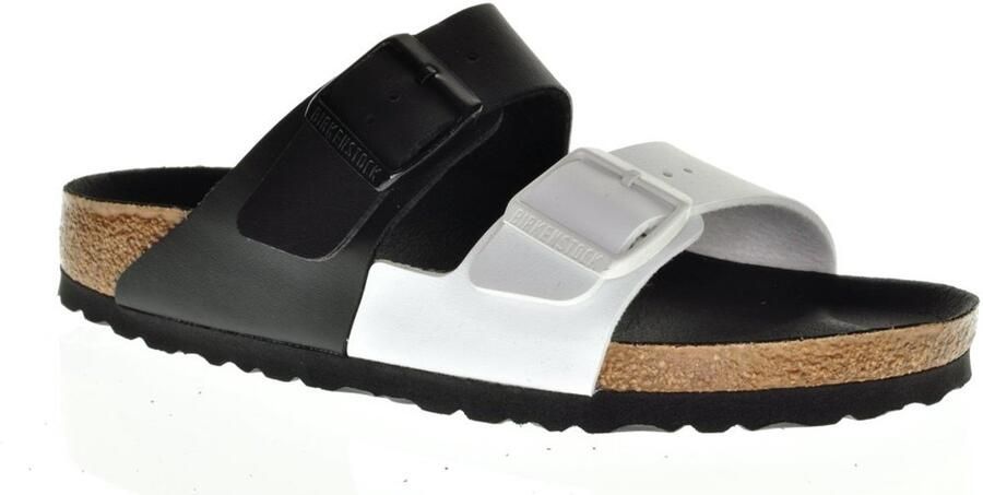 Birkenstock ;Zwarte en Witte Dames Slippers; Black Dames - Foto 4