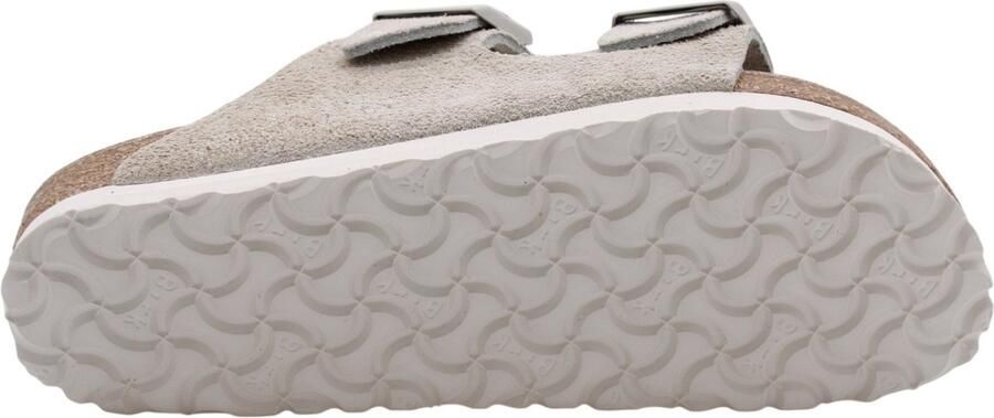 Birkenstock Platte sandalen Arizona Suede Leather Narrow Oyster