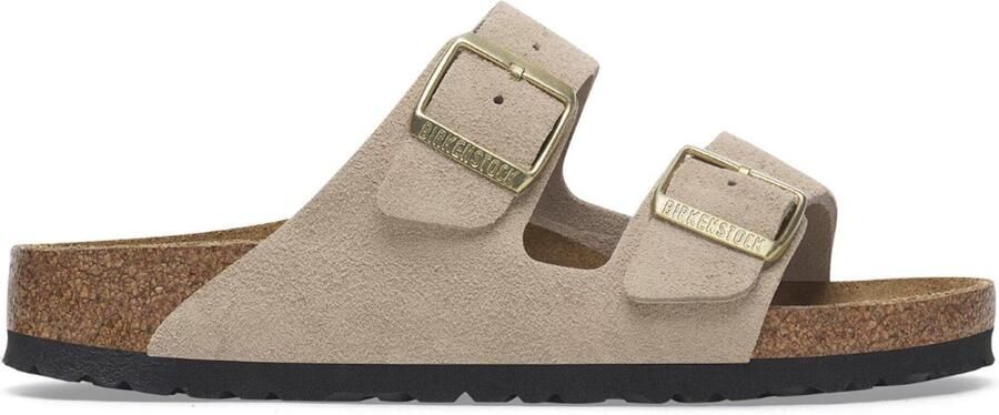 BIRKENSTOCK Slippers Dames Arizona Dames Maat: 40 Materiaal: Suède Kleur: Beige - Foto 2