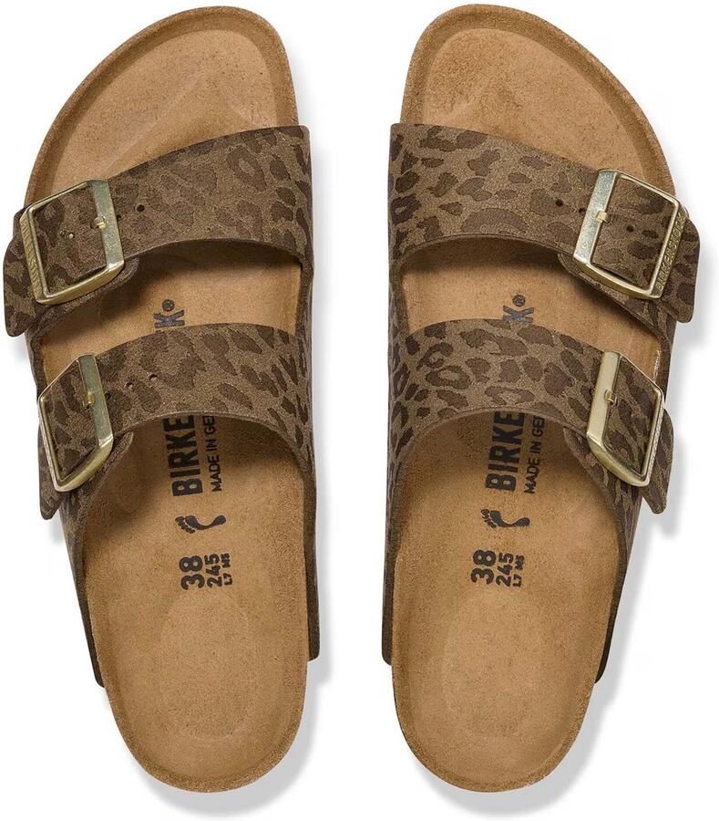 BIRKENSTOCK Slippers Dames Arizona Bs Maat: 39 Materiaal: Suèdelook Kleur: Bruin - Foto 2