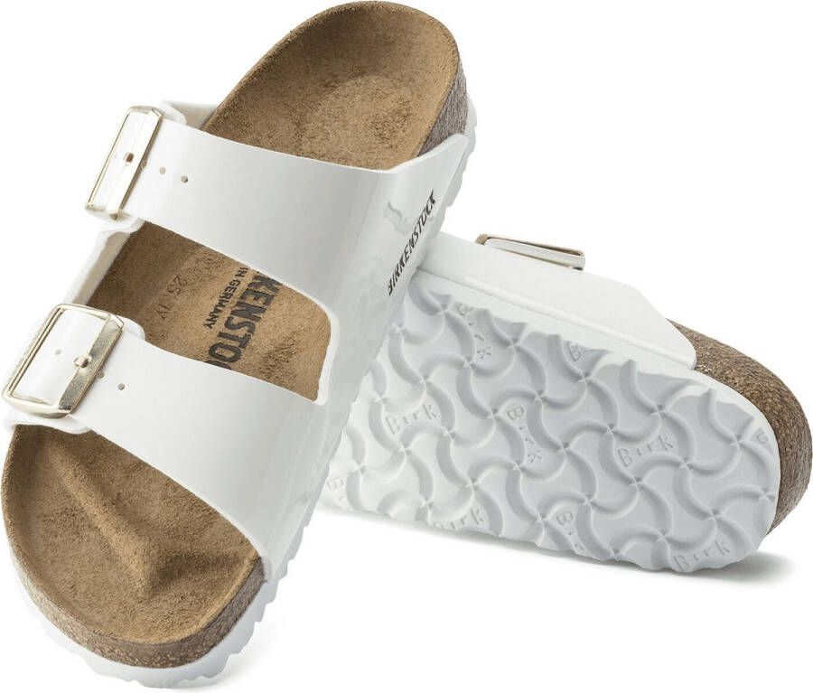 Birkenstock Arizona Slippers Patent White Regular fit | Wit | Imitatieleer - Foto 3