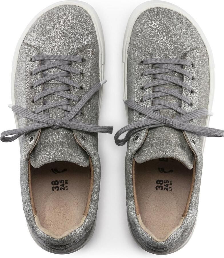 Birkenstock Bend Low Dames Sneakers Silver Metallic Narrow-fit Zilver Suède - Foto 5
