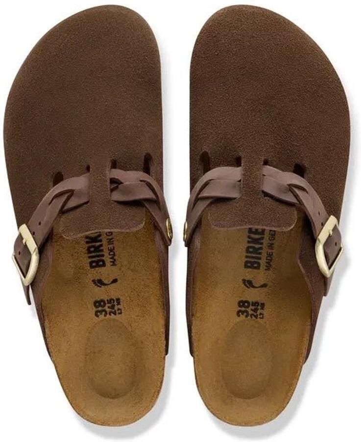 BIRKENSTOCK Instappers Dames Boston Braided Maat: 38 Materiaal: Suède Kleur: Bruin - Foto 6