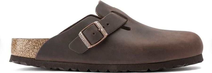 Birkenstock Boston SFB Oiled Leather Sandalen Regular bruin