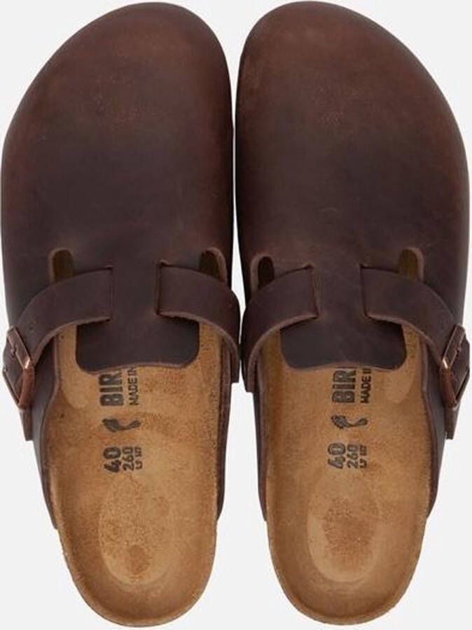 Birkenstock Boston Tabacco Brown narrow Fettleder Oiled Leather Unisex Pantoffels Tabacco Brown - Foto 2