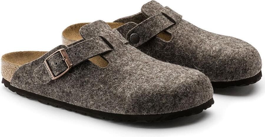 Birkenstock Wollen Boston Klompen Smalle Pasvorm Bruin Unisex - Foto 10