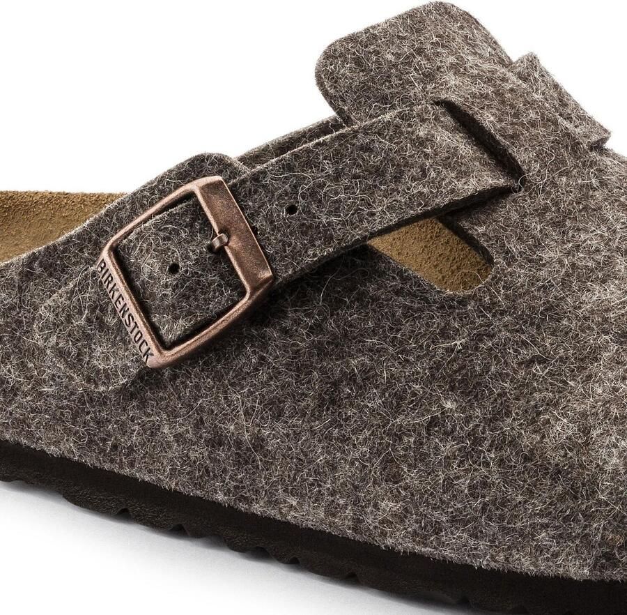 Birkenstock Wollen Boston Klompen Smalle Pasvorm Bruin Unisex - Foto 6