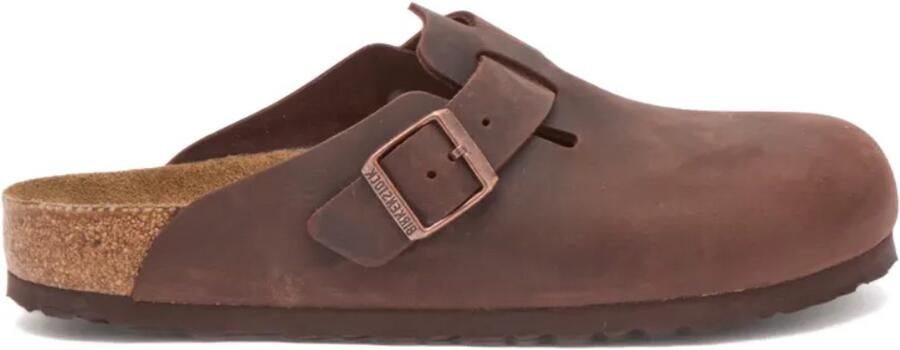 Birkenstock Boston NU Oiled Soft Footbed Smal Habana Bruin Unisex Instapper