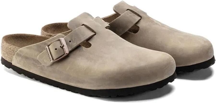 Birkenstock Boston Oiled Leather Tabacco Narrow Soft Bed