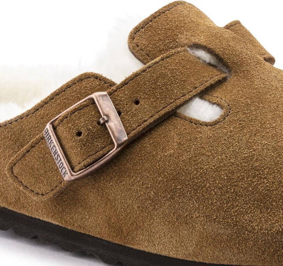 Birkenstock BOSTON SHEARLING SUEDE LEATHER pantoffels pantoffels Cognac - Foto 6
