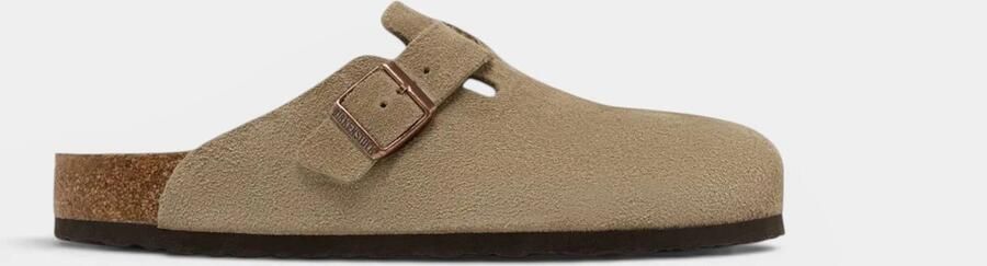 Birkenstock Boston Soft Footbed Suede Taupe