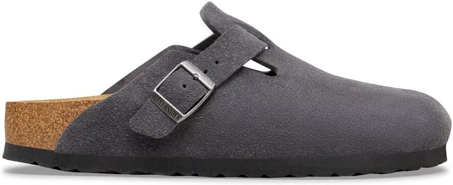 BIRKENSTOCK Muiltjes 'Boston' donkergrijs