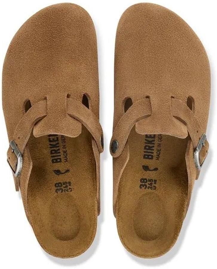 Birkenstock Instappers van runder nappa met gespsluiting
