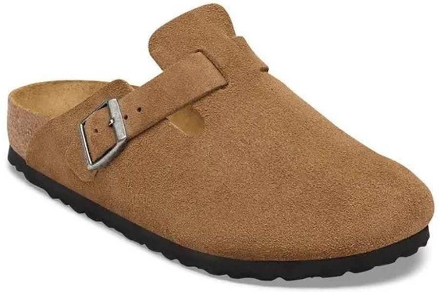 Birkenstock Instappers van runder nappa met gespsluiting