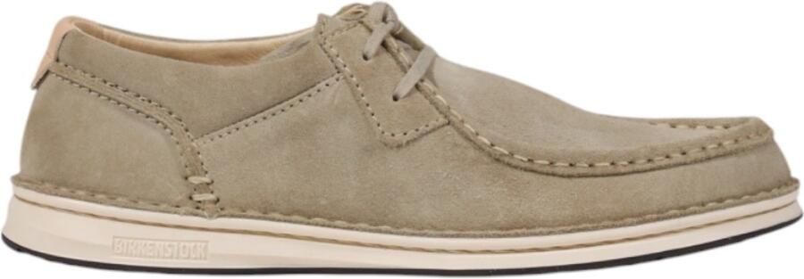 Birkenstock Suede LaceUp Moccasin Casual Shoes Beige Loafers - Foto 2