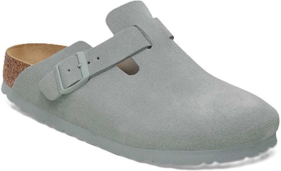 Birkenstock BOSTON SUEDE PURE SAGE slippersPopulaire Groen - Foto 2