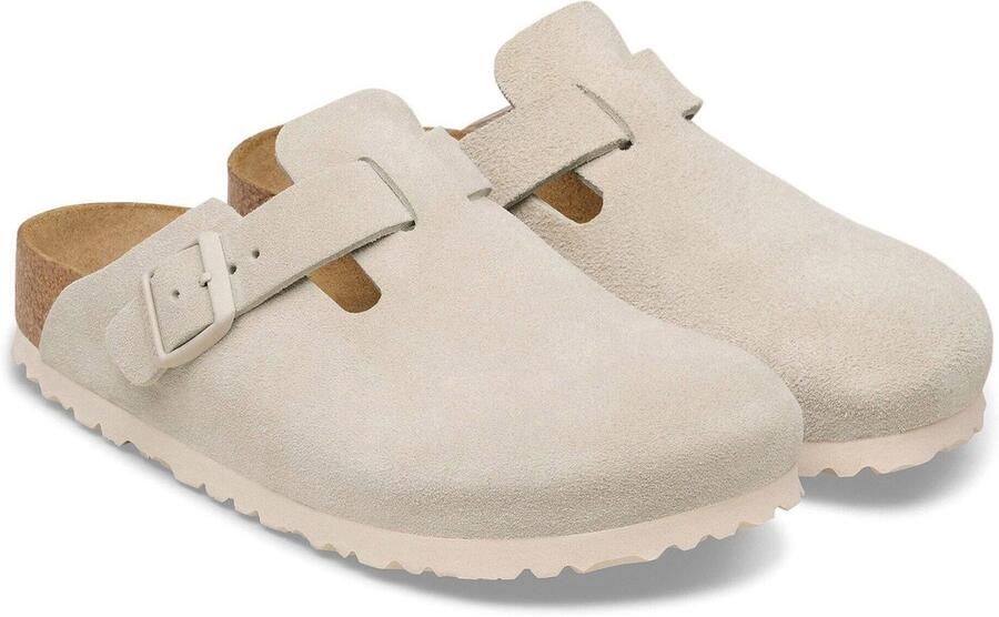 BIRKENSTOCK Boston Suede leather Oyster Suede Unisex