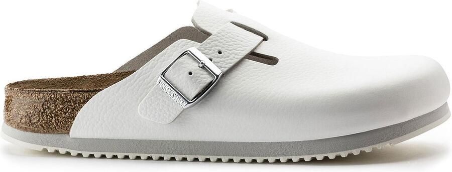 Birkenstock Elegante Leren Klompen Comfortabel Stijlvol White
