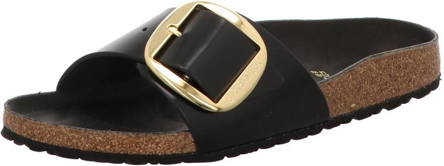 Birkenstock Low-Top Sneakers Sandale Madrid Big Buckle Natural Leather in zwart - Foto 2