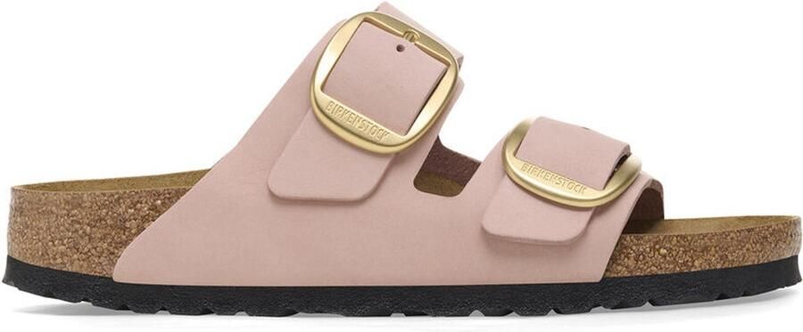 Birkenstock Klassieke Big Buckle Nubuck Leren Sandaal Pink Dames